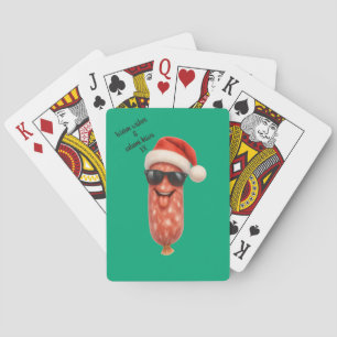 Jeu De Cartes Baisers drôles de salami de noël