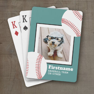 Jeu De Cartes Bal de baseball photo Ajouter votre nom - Peut mod