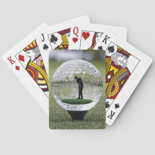 Jeu De Cartes Bal De Golf En Verre Avec Lecteur De Golf À L'Inté