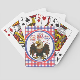 Jeu De Cartes Bald Eagle avec Fireworks - USA 250 ans 1776-2026