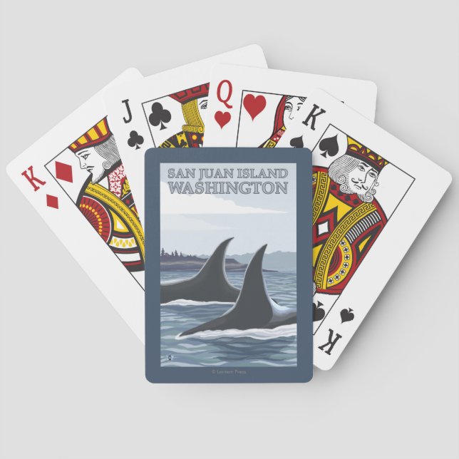 Jeu De Cartes Baleines #1 - île de San Juan, Washington d'orque (dos)