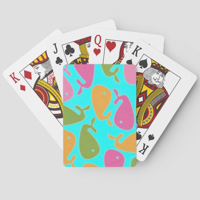 Jeu De Cartes baleines colorées (dos)