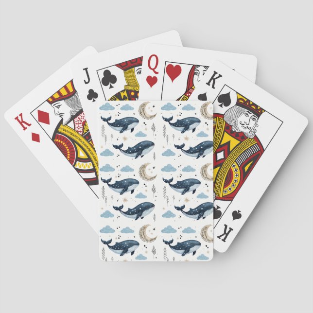 Jeu De Cartes Baleines étoilées endormies (dos)