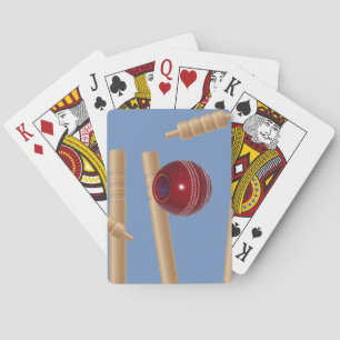 Jeu De Cartes Balle de cricket et piquets,