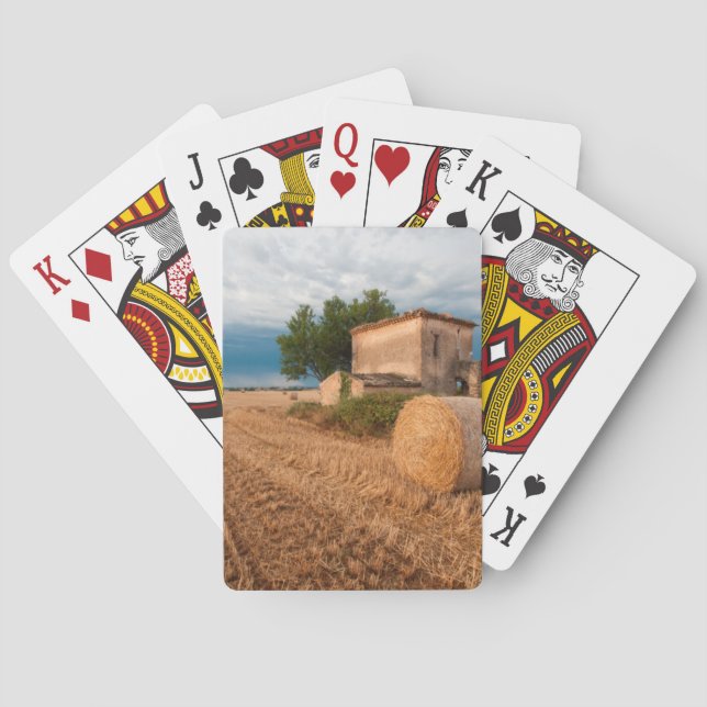 Jeu De Cartes Balle de foin dans un champ de Provence (dos)
