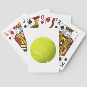Jeu De Cartes Balle de tennis sur un paquet de cartes de jeu