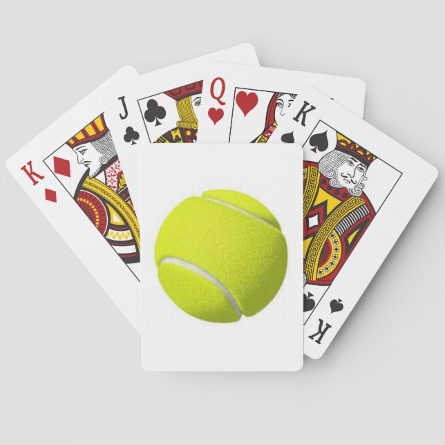 Jeu De Cartes Balle de tennis sur un paquet de cartes de jeu (dos)
