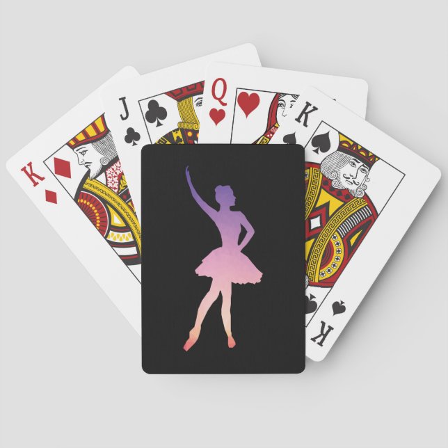 Jeu De Cartes Ballerina danse design moderne géométrique (dos)