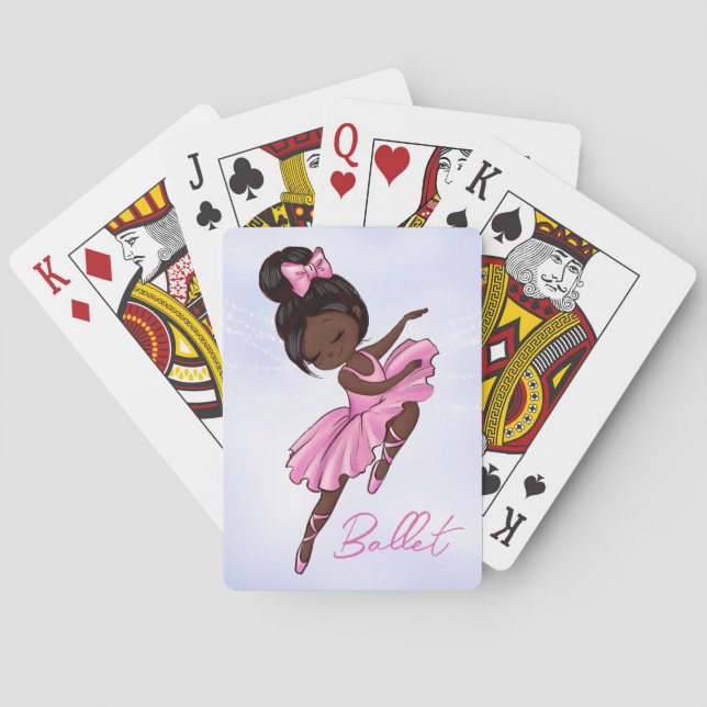 Jeu De Cartes Ballerina rose, ballet violet afro-américain (dos)