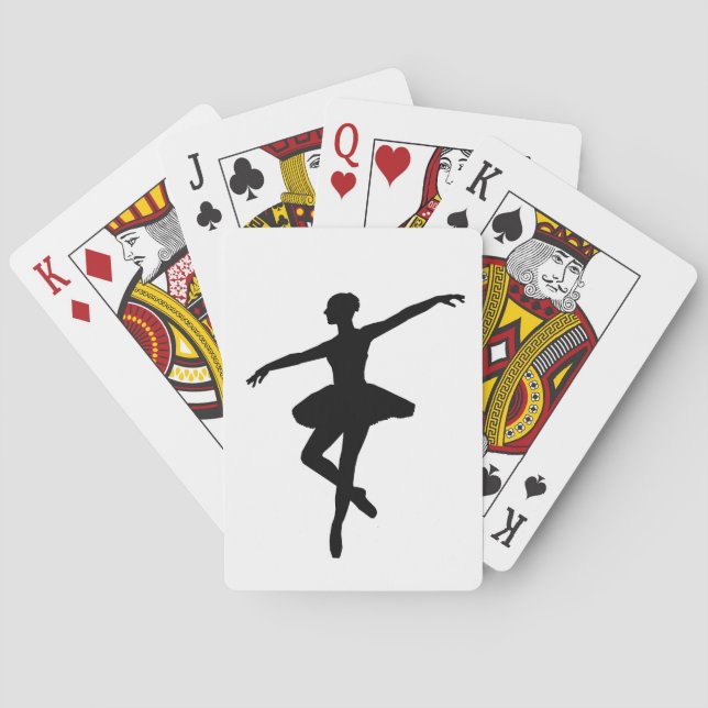 Jeu De Cartes Ballet simple Ballerina noir blanc (dos)