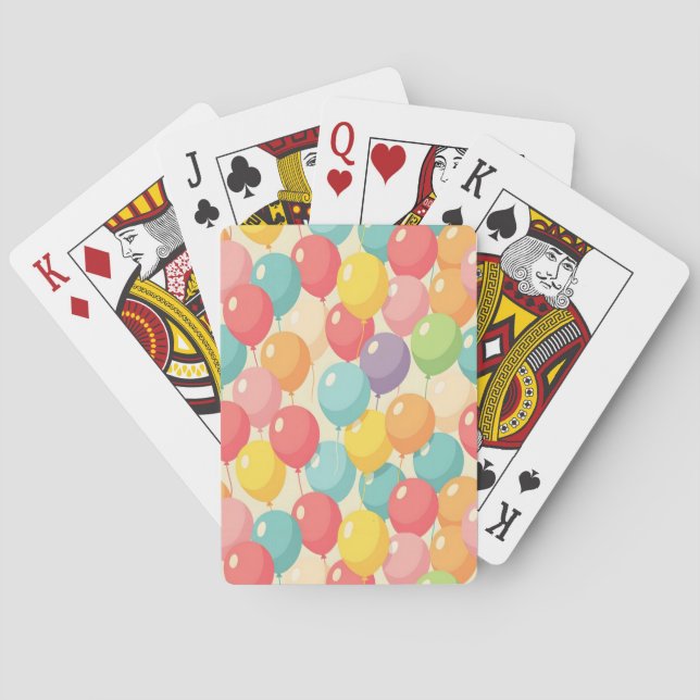 Jeu De Cartes Ballons de fête de différentes couleurs (dos)