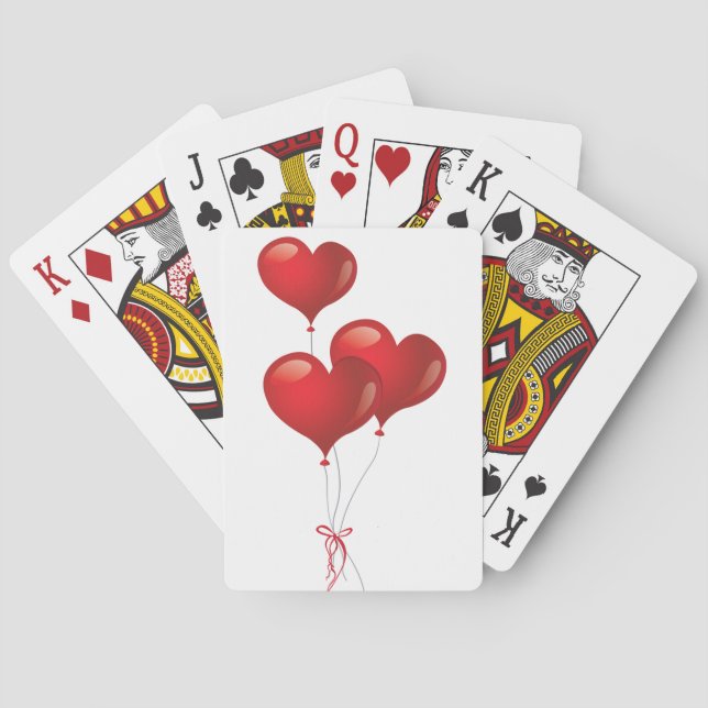 Jeu De Cartes Ballons du coeur Jouer des cartes (dos)