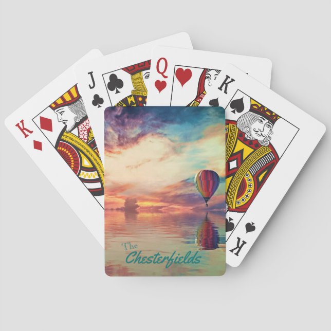 Jeu De Cartes Balloon à air chaud Votre nom Cartes de jeu classi (dos)