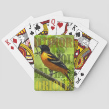 Baltimore Oriole Jouer aux cartes
