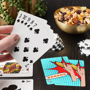 Jeu De Cartes Banane dans le style de la bande dessinée Pop Art