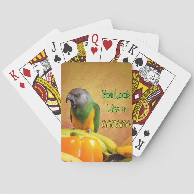 Jeu De Cartes Banane drôle de perroquet du Sénégal (dos)