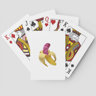 Jeu De Cartes Banane en faux rose Parties scintillant semble dél