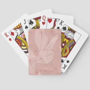 Jeu De Cartes Banane, feuilles de palmiers : cuivre brillant.