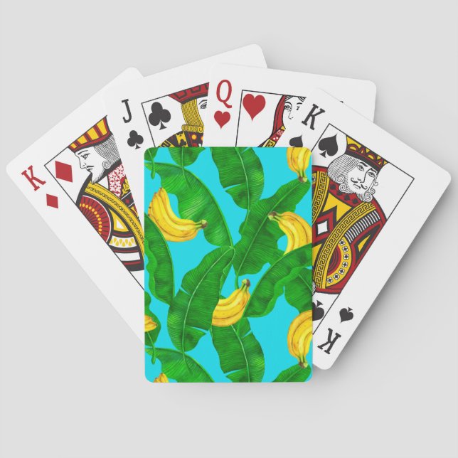 Jeu De Cartes Bananes et aquarelle feuille (dos)
