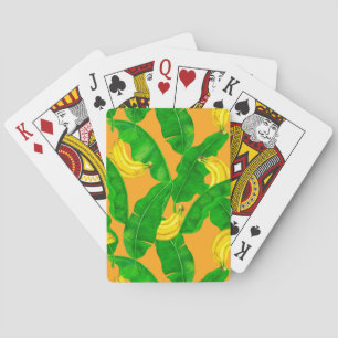 Jeu De Cartes Bananes et aquarelle feuille