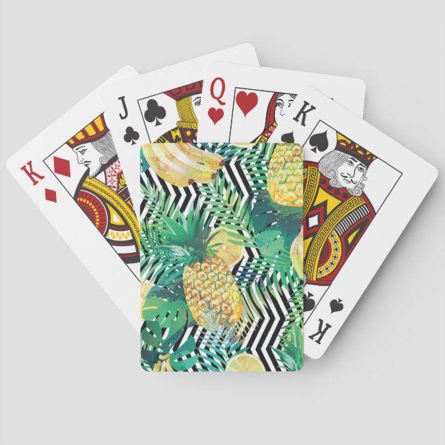 Jeu De Cartes Bananes exotiques citrons Tropical sans joint (dos)