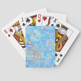 Jeu De Cartes Bandana florale pastel bleu clair