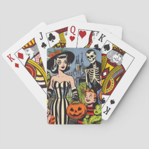 Jeu De Cartes Bande dessinée d'Halloween vintage