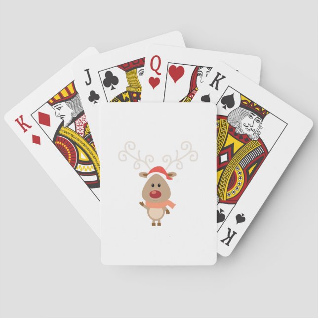 Jeu De Cartes Bande dessinée mignonne de renne (dos)