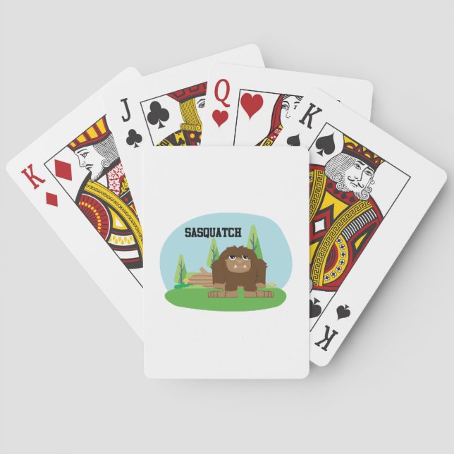 Jeu De Cartes Bande dessinée mignonne Sasquatch (dos)