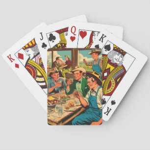 Jeu De Cartes Bande dessinée Retro Cowboys