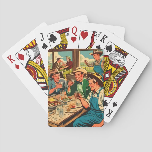 Jeu De Cartes Bande dessinée Retro Cowboys (dos)