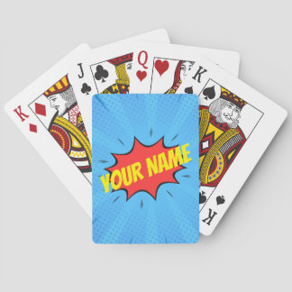 Jeu De Cartes Bande dessinée Superhero Bleu Rouge Jaune