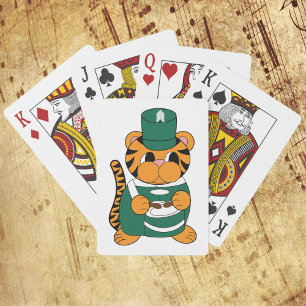 Jeu De Cartes Bande Marchande tambour tigre vert et blanc