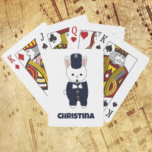 Jeu De Cartes Bande Marche Clarinet Rabbit Bleu Personnaliser