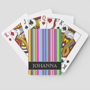 Jeu De Cartes Bandes de différentes couleurs + nom personnalisé
