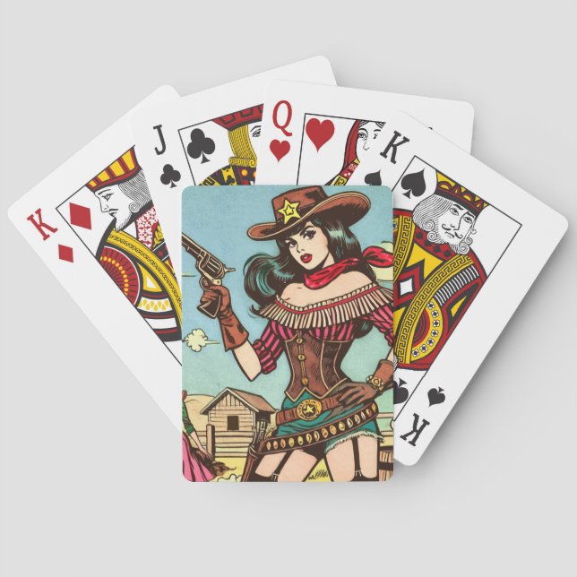 Jeu De Cartes Bandes dessinées vintage mignonne (dos)