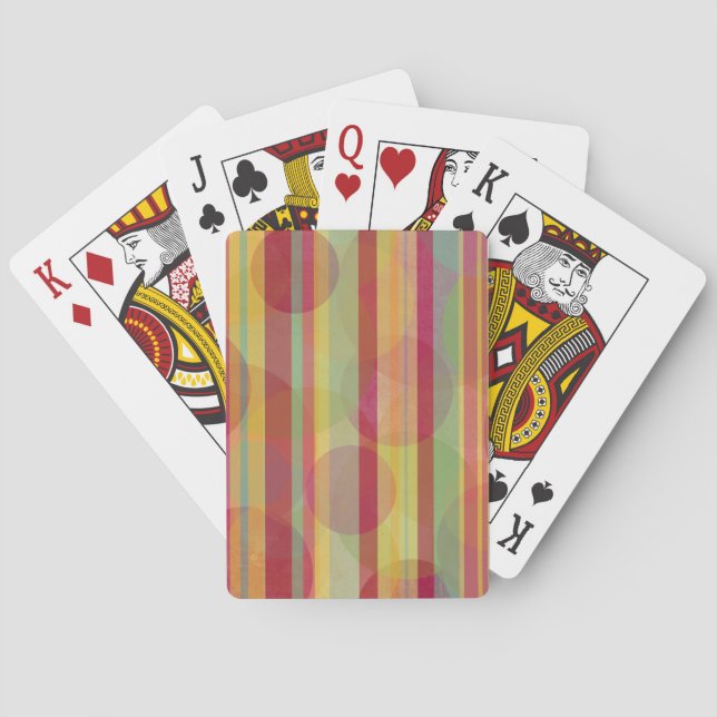 Jeu De Cartes Bandes et cercles multicolores (dos)
