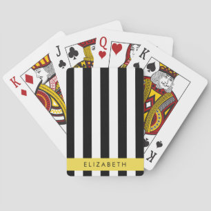 Jeu De Cartes Bandes noires et blanches, Gravées, Lignes, Votre 