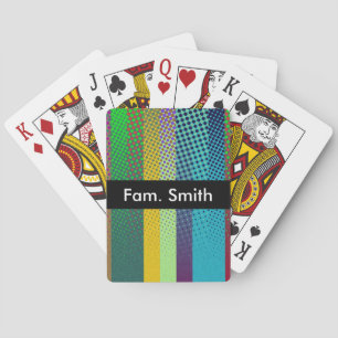 Jeu De Cartes Bandes pointillées Motif couleur + vos idées