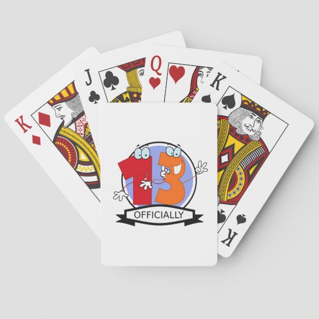 Jeu De Cartes Bannière d'anniversaire officielle 13 ans (dos)