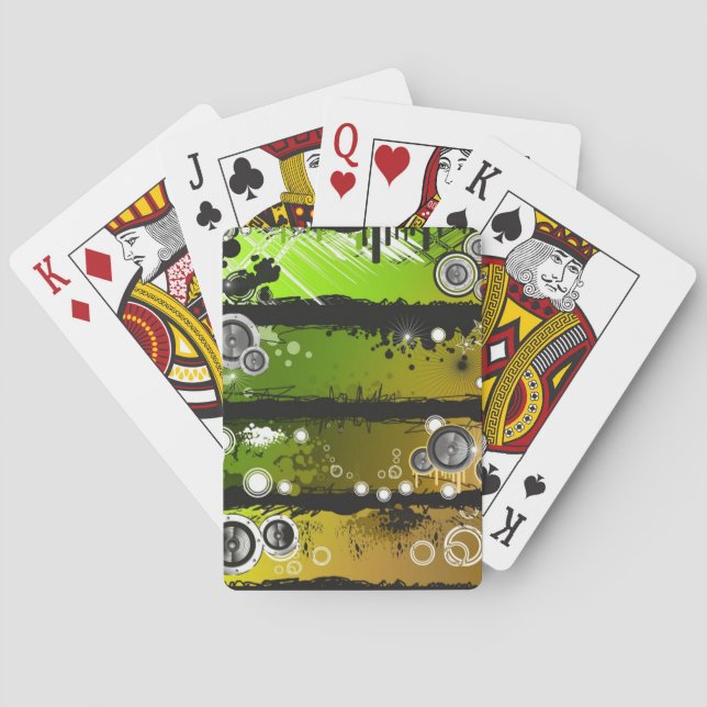 Jeu De Cartes Bannière musicale Grunge Style (dos)