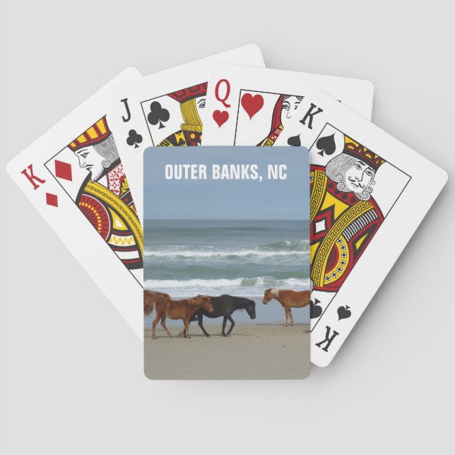 Jeu De Cartes Banques extérieures de Chevaux sauvages OBX Caroli (dos)