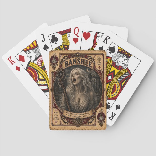 Jeu De Cartes Banshee, Monstres de Cirque Vintage (dos)