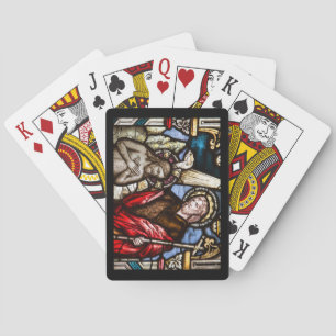 Jeu De Cartes Baptême de la fenêtre en verre de Christ