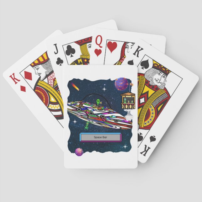 Jeu De Cartes Bar alien de l'espace pour boire (dos)