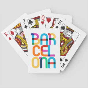 Jeu De Cartes Barcelone Espagne Lettres Pop Art