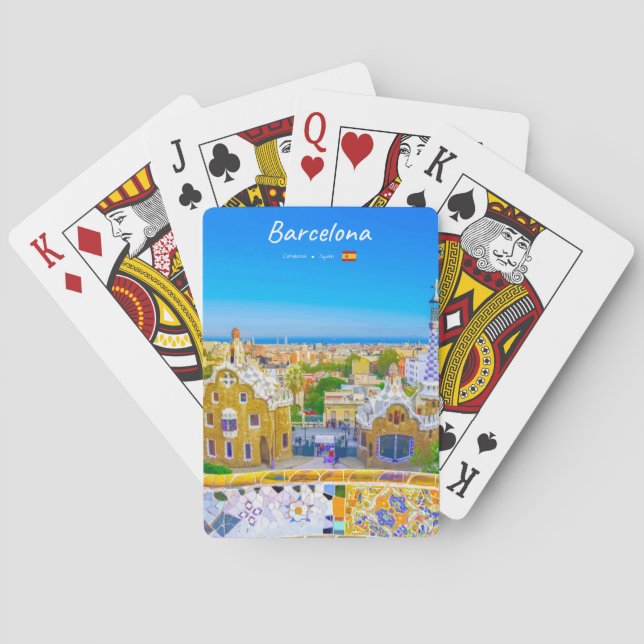 Jeu De Cartes Barcelone, Espagne - Parc Guell Mosaïque Gaudi (dos)