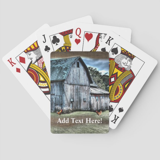 Jeu De Cartes Barne Rustique Jouer des cartes (dos)