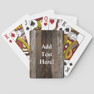Jeu De Cartes Barres Récupérées Bois rustique