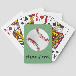Jeu De Cartes Baseball personnalisé sur Garçons verts
